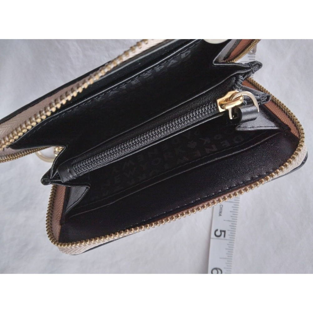 Kate Spade Key Chain Wallet Beige Pink Gold - Picture 6 of 8